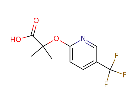 Molecular Structure of 605680-62-4 (2-Methyl-2-[(5-trifluoromethylpyridin-2-yl)oxy]propionic acid)