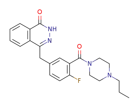 Molecular Structure of 848136-35-6 (Piperazine,
1-[5-[(3,4-dihydro-4-oxo-1-phthalazinyl)methyl]-2-fluorobenzoyl]-4-propyl
-)