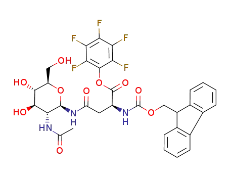(S)-N-((2R,3R,4R,5S,6R)-3-Acetylamino-4,5-dihydroxy-6-hydroxymethyl-tetrahydro-pyran-2-yl)-2-(9H-fluoren-9-ylmethoxycarbonylamino)-succinamic acid pentafluorophenyl ester