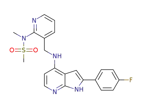N-methyl-N-{3-[7-(2-oxo-2,3-dihydro-1H-indol-5-ylamino)-1H-pyrrolo-[2,3-c]pyridin-2-yl]-pyridin-2-yl}methanesulfonamide