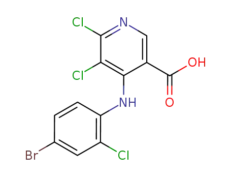 3-Pyridinecarboxylic acid,
4-[(4-bromo-2-chlorophenyl)amino]-5,6-dichloro-