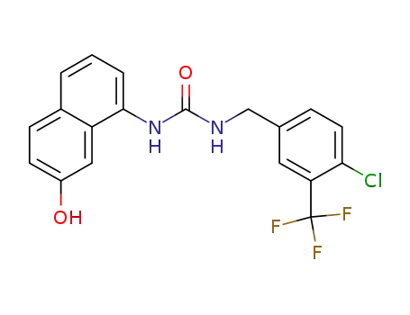 1-(4-chloro-3-trifluoromethyl-benzyl)-3-(7-hydroxy-naphthalen-1-yl)-urea
