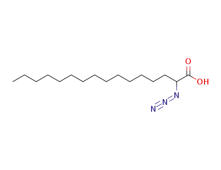 Molecular Structure of 101442-77-7 (α-azidohexadecanoic acid)