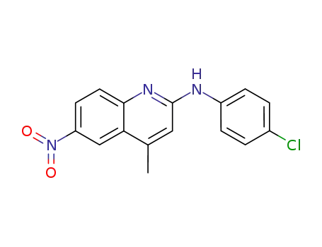 (4-chloro-phenyl)-(4-methyl-6-nitro-[2]quinolyl)-amine