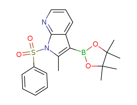 1H-Pyrrolo[2,3-b]pyridine, 2-methyl-1-(phenylsulfonyl)-3-(4,4,5,5-tetramethyl-1,3,2-dioxaborolan-2-yl)-