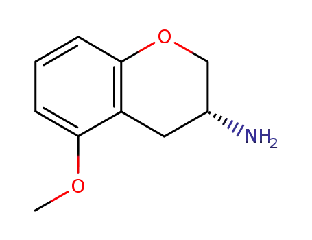 Molecular Structure of 117444-30-1 ((3R)-3,4-Dihydro-5-methoxy-2H-1-Benzopyran-3-amine)
