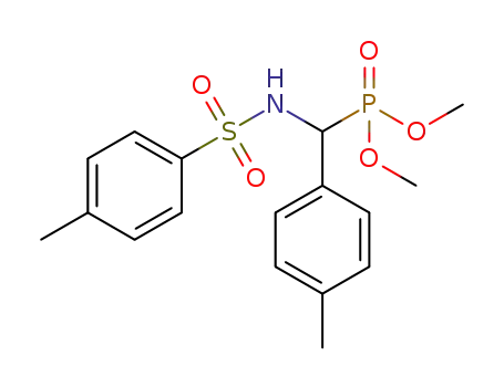 Molecular Structure of 1154063-25-8 (dimethyl (4-methylphenyl)(4-methylphenylsulfonamido)methylphosphonate)