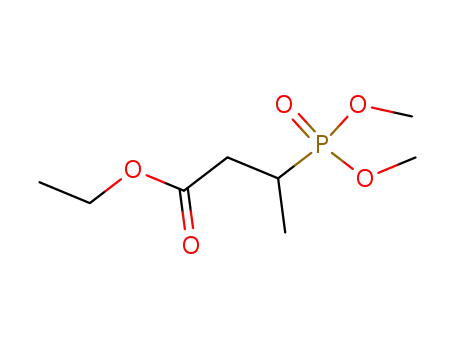 Molecular Structure of 126473-11-8 (Butanoic acid, 3-(dimethoxyphosphinyl)-, ethyl ester)