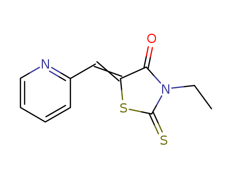 3-ethyl-5-(pyridin-2-ylmethylidene)-2-sulfanylidene-thiazolidin-4-one cas  5243-65-2