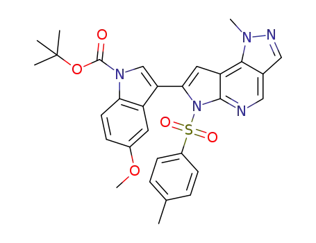 tert-butyl 5-methoxy-3-(1-methyl-6-tosyl-1,6-dihydropyrazolo[3,4-d]pyrrolo[2,3-b]pyridin-7-yl)-1H-indole-1-carboxylate