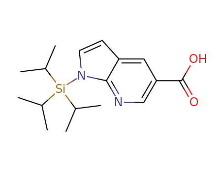 Molecular Structure of 1086423-47-3 (1-(Triisopropylsilanyl)-1H-pyrrolo[2,3-b]pyridin-5-carboxylicacid)