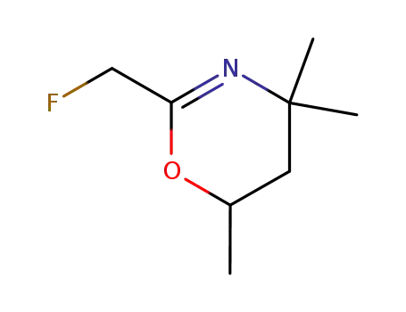Molecular Structure of 128536-68-5 (2-Fluoromethyl-4,4,6-trimethyl-1,3-oxazine)