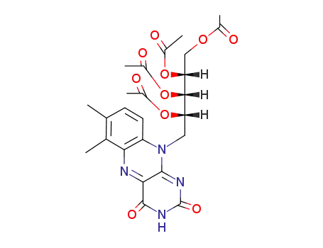 6,7-dimethyl-10-(tetra-<i>O</i>-acetyl-<i>D</i>-ribitol-1-yl)-10<i>H</i>-benzo[<i>g</i>]pteridine-2,4-dione