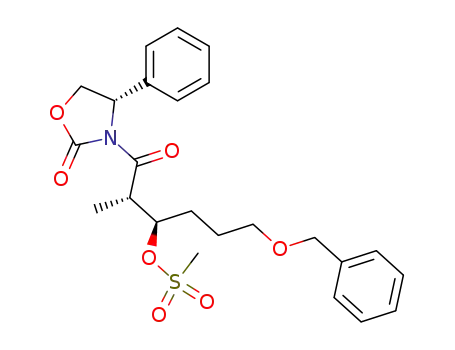 Methanesulfonic acid (R)-4-benzyloxy-1-[(S)-1-methyl-2-oxo-2-((S)-2-oxo-4-phenyl-oxazolidin-3-yl)-ethyl]-butyl ester