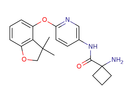1-amino-N-{6-[(3,3-dimethyl-2,3-dihydro-1-benzofuran-4-yl)oxy]-3-pyridinyl}cyclobutanecarboxamide