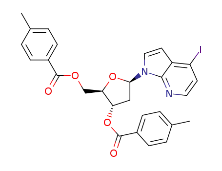 1-[2-deoxy-3,5-di-O-(toluoyl)-β-D-ribofuranosyl]-4-iodo-pyrrolo[2,3-b]pyridine
