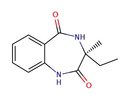 Molecular Structure of 1431141-39-7 ((S)-(-)-3-ethyl-3-methyl-3,4-dihydro-1H-benzo[e][1,4]diazepine-2,5-dione)