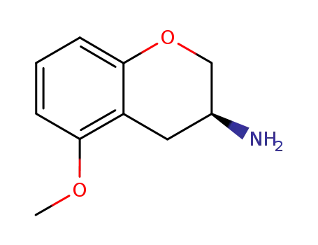 Molecular Structure of 117422-50-1 ((3S)-3,4-dihydro-5-methoxy-2H-1-Benzopyran-3-amine)
