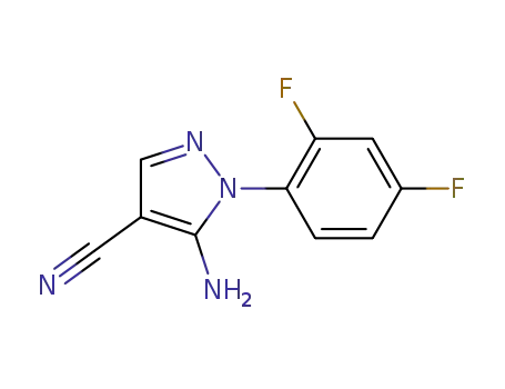 Molecular Structure of 102996-25-8 (5-amino-1-(2,4-difluorophenyl)-1H-pyrazole-4-carbonitrile)