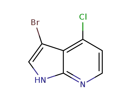 Molecular Structure of 1000340-39-5 (1H-Pyrrolo[2,3-b]pyridine, 3-bromo-4-chloro-)