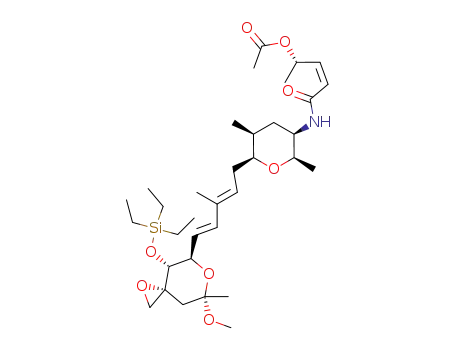Acetic acid (Z)-(S)-3-{(2R,3R,5S,6S)-6-[(2E,4E)-5-((3R,4R,5R,7S)-7-methoxy-7-methyl-4-triethylsilanyloxy-1,6-dioxa-spiro[2.5]oct-5-yl)-3-methyl-penta-2,4-dienyl]-2,5-dimethyl-tetrahydro-pyran-3-ylcarbamoyl}-1-methyl-allyl ester