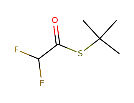Molecular Structure of 192637-90-4 (Ethanethioic acid, difluoro-, S-(1,1-dimethylethyl) ester)