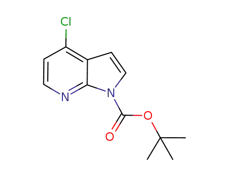Molecular Structure of 945599-50-8 (1H-PYRROLO[2,3-B]PYRIDINE-1-CARBOXYLIC ACID,4-CHLORO-, 1,1-DIMETHYLETHYL ESTER)