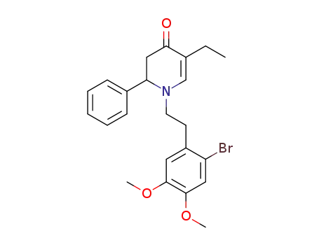 Molecular Structure of 190511-13-8 (4(1H)-Pyridinone,
1-[2-(2-bromo-4,5-dimethoxyphenyl)ethyl]-5-ethyl-2,3-dihydro-2-phenyl-)