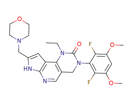 3-(2,6-difluoro-3,5-dimethoxyphenyl)-1-ethyl-8-(morpholin-4-ylmethyl)-1,3,4,7-tetrahydro-2H-pyrrolo[3’,2’:5,6]pyrido[4,3-d]pyrimidin-2-one