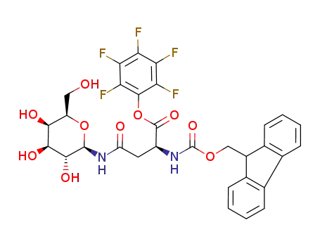 (S)-2-(9H-Fluoren-9-ylmethoxycarbonylamino)-N-((2R,3R,4S,5R,6R)-3,4,5-trihydroxy-6-hydroxymethyl-tetrahydro-pyran-2-yl)-succinamic acid pentafluorophenyl ester