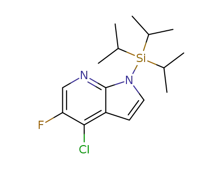 Molecular Structure of 685513-94-4 (4-Chloro-5-fluoro-1-[tris(1-methylethyl)silyl]-1H-pyrrolo[2,3-b]pyridine)
