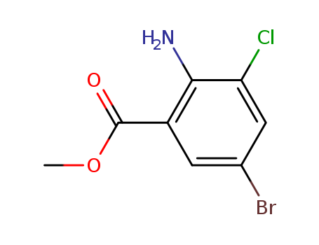 2-amino-5-bromo-3-chloro-benzoic acid methyl ester