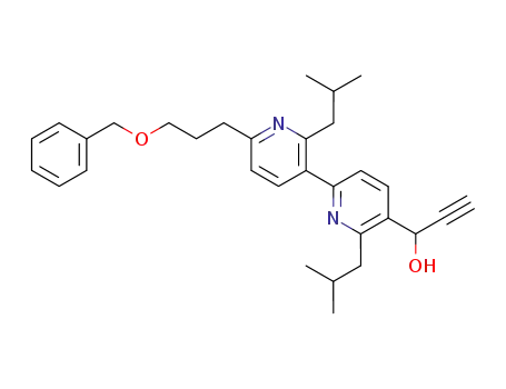 1-[6'-(3-benzyloxy-propyl)-6,2'-diisobutyl-[2,3']bipyridinyl-5-yl]-prop-2-yn-1-ol