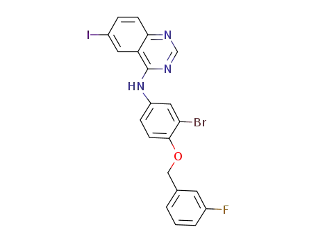 4-Quinazolinamine,
N-[3-bromo-4-[(3-fluorophenyl)methoxy]phenyl]-6-iodo-