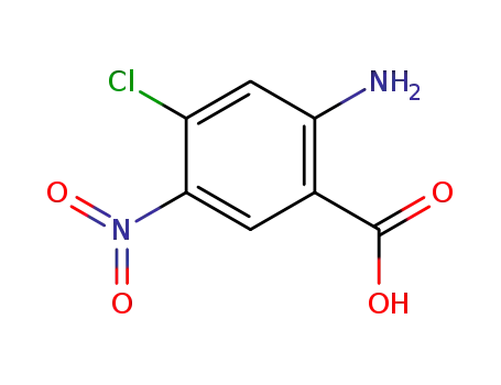 Molecular Structure of 100948-85-4 (Benzoic acid, 2-amino-4-chloro-5-nitro-)