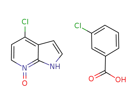 Molecular Structure of 935466-76-5 (4-chloro-1H-pyrrolo[2,3-b]pyridine-7-oxide 3-chlorobenzoic acid salt)