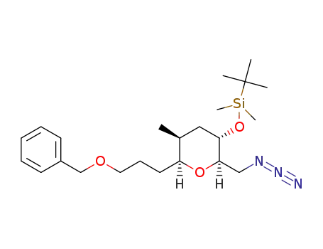 ((2R,3S,5S,6S)-2-(azidomethyl)-6-(3-(benzyloxy)propyl)-5-methyltetrahydro-2H-pyran-3-yloxy)(tert-butyl)dimethylsilane