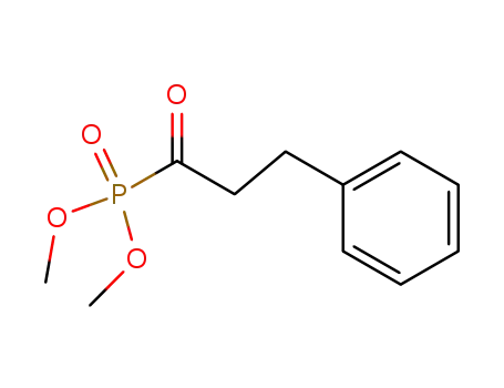 Molecular Structure of 55339-95-2 (Phosphonic acid, (1-oxo-3-phenylpropyl)-, dimethyl ester)
