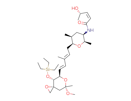 (Z)-(S)-4-Hydroxy-pent-2-enoic acid {(2R,3R,5S,6S)-6-[(2E,4E)-5-((3R,4R,5R,7S)-7-methoxy-7-methyl-4-triethylsilanyloxy-1,6-dioxa-spiro[2.5]oct-5-yl)-3-methyl-penta-2,4-dienyl]-2,5-dimethyl-tetrahydro-pyran-3-yl}-amide
