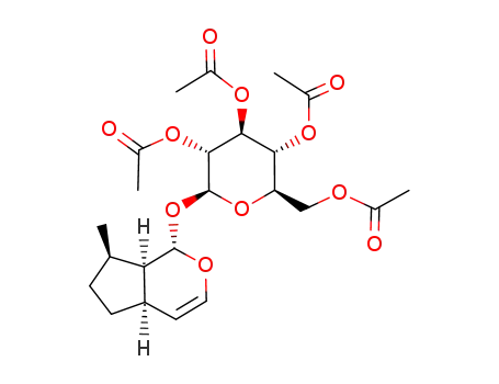 Acetic acid (2S,3R,4S,5R,6R)-4,5-diacetoxy-6-acetoxymethyl-2-((1S,4aR,7R,7aR)-7-methyl-1,4a,5,6,7,7a-hexahydro-cyclopenta[c]pyran-1-yloxy)-tetrahydro-pyran-3-yl ester