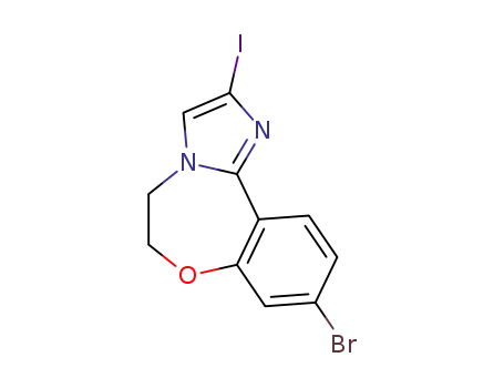 Molecular Structure of 1282516-69-1 (IMidazo[1,2-d][1,4]benzoxazepine,9-broMo-5,6-dihydro-2-iodo-)