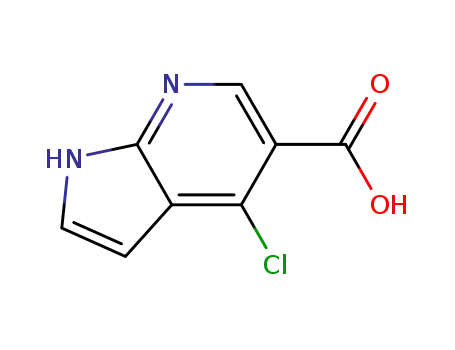 Molecular Structure of 920966-03-6 (1H-Pyrrolo[2,3-b]pyridine-5-carboxylic acid, 4-chloro-)