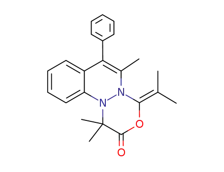 4-isopropylidene-1,1,6-trimethyl-7-phenyl-[1,3,4]oxadiazino[4,3-<i>a</i>]cinnolin-2-one