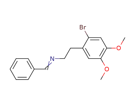 Molecular Structure of 75767-96-3 (Benzeneethanamine, 2-bromo-4,5-dimethoxy-N-(phenylmethylene)-)