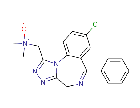Molecular Structure of 64449-10-1 (8-chloro-1-[(dimethylamino)methyl]-6-phenyl-4H-s-triazolo[4,3-a][1,4]benzodiazepine N'-oxide)