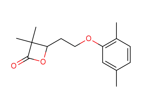 Molecular Structure of 169295-45-8 (2,2-dimethyl-5-(2,5-dimethylphenoxy)-3-hydroxypentanoic acid β-lactone)