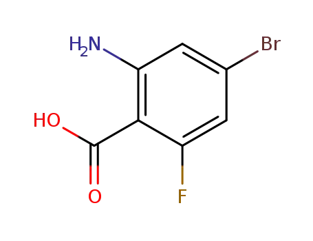 Molecular Structure of 1312454-86-6 (2-amino-4-bromo-6-fluorobenzoic acid)
