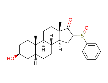 Molecular Structure of 111119-51-8 (3β-hydroxy-16ξ-phenylsulfinyl-5β-androstan-17-one)