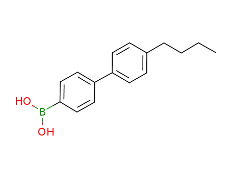 Molecular Structure of 145413-17-8 ((4'-Butyl[1,1'-biphenyl]-4-yl)-boronic acid)