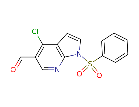 1-(benzenesulfonyl)-4-chloropyrrolo[2,3-b]pyridine-5-carbaldehyde
